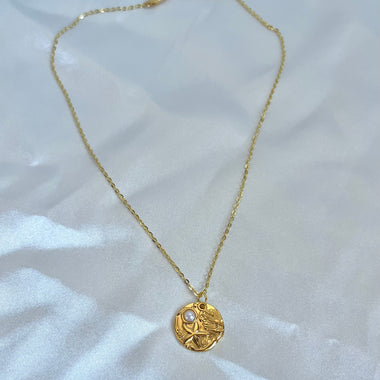 Gold Coast Necklace, Mini Sand Dollar Necklace