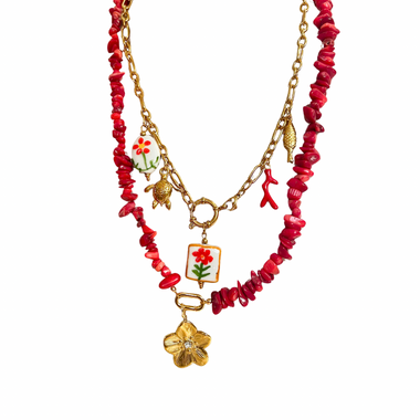 Manarola Charm Necklace, Sardinia Necklace, Layering Necklaces