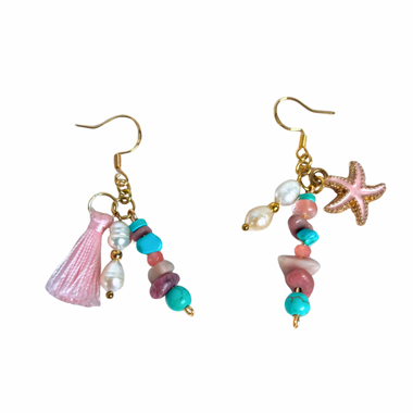 Sunset Beach Earrings, Coastal Charm Earrings