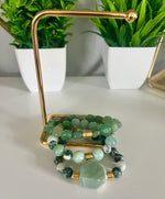 Aventurine Goddess Stacking Bracelets