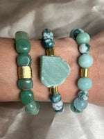 Aventurine Goddess Stacking Bracelets