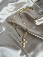 24k Gold filled CZ Cross Necklace