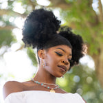 Sunset Beach Necklace, Gold Seashell Gemstone Necklace