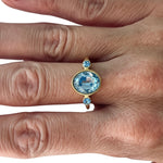 Aquamarine Trinity Ring