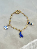 Santorini Charm Bracelet, 18K Gold Charm Bracelet
