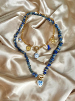 Santorini Charm Necklace, Heart of Santorini Necklace