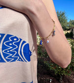 Santorini Charm Bracelet, 18K Gold Charm Bracelet