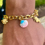 Sunset Beach Bracelet, Coastal Charm Bracelet