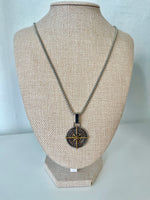 Men's Stainless Steel Northstar Compass Necklace