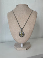 Men's Stainless Steel Northstar Compass Necklace