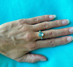 Aquamarine Trinity Ring