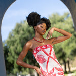 Manarola Charm Earrings, Pearl Coral fish Huggies