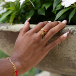 Manarola Charm Ring, 18K Gold Coastal Charm Ring