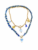 Santorini Charm Necklace, Heart of Santorini Necklace