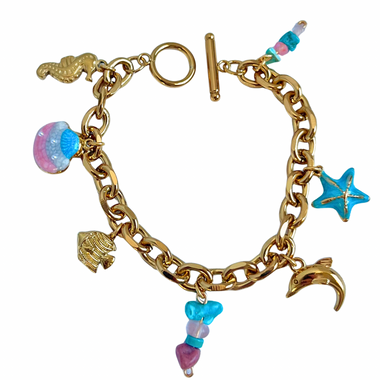 Sunset Beach Bracelet, Coastal Charm Bracelet