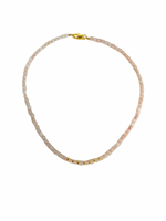Pink Sands Mini Choker, Rose quartz beaded choker