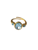 Aquamarine Trinity Ring