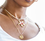 Garnet Reef Necklace, Dainty Gemstone starfish choker