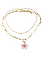 Pink Plumeria Necklace