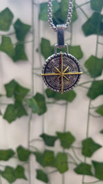 Men's Stainless Steel Northstar Compass Necklace
