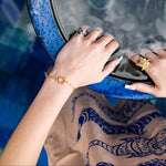 Santorini Charm Bracelet, 18K Gold Charm Bracelet