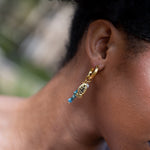 Turquoise Reef Charm Earrings, Coastal Charm Earrings